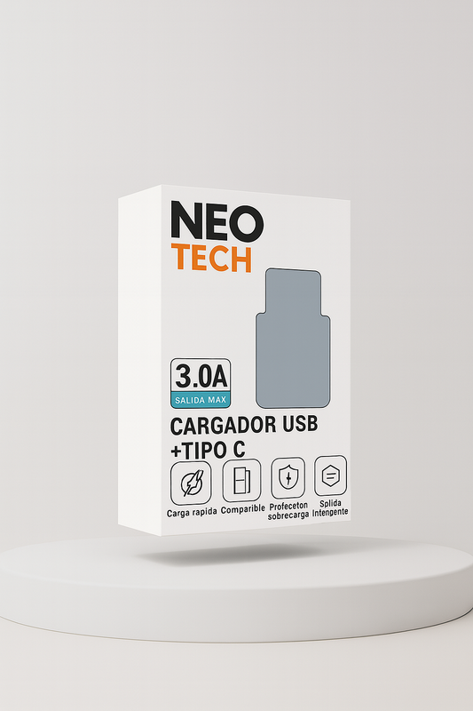 Cargador USB + Tipo C
