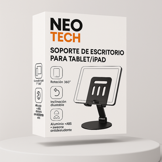 Soporte para iPad con Base de Rotación 360°