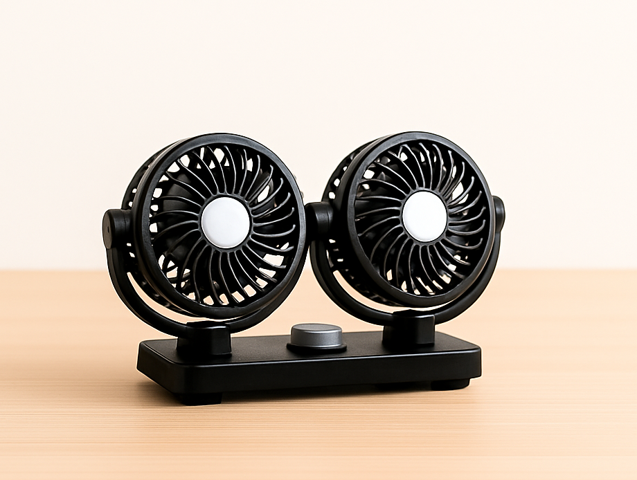 Ventilador Coche Doble Cabeza USB